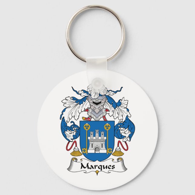 Marques Family Crest Keychain (Front)