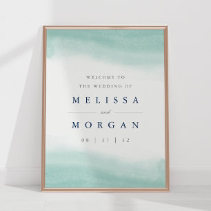Marques Seaglass Affiche de bienvenue Mariage aq