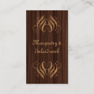 Marquetry business card