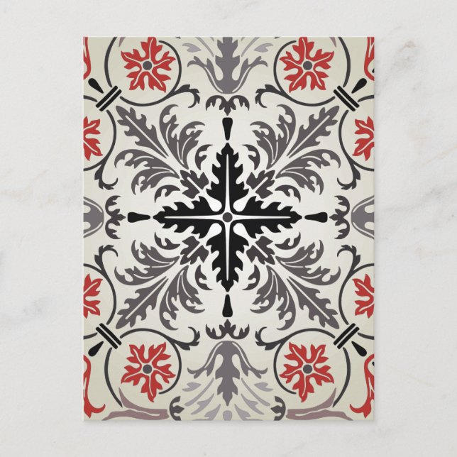 marquetry pattern postcard (Front)