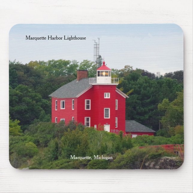 Marquette Harbor Lighthouse mousepad (Front)