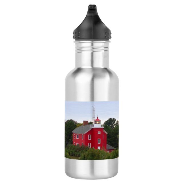 Marquette Harbour Lighthouse 2 hist. water bottle (Right)