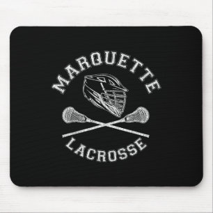 Marquette Lacrosse Vintage Distressed Retro Lax Mouse Pad