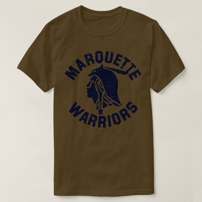 Marquette Warriors Navy Long Sleeve TShirt (Design Front)