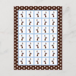 Marqueurs de carte de bingo Blue Mod Maman Pois