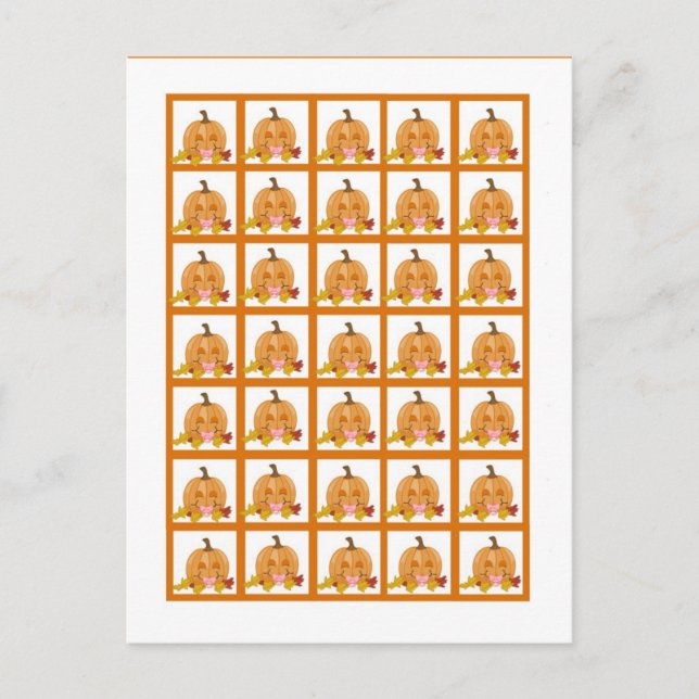 Marqueurs de cartes de bingo Automne Citrouille Ba (Devant)