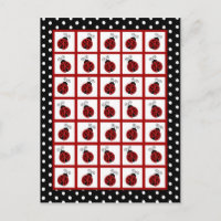 Marqueurs de cartes de bingo Red Ladybug