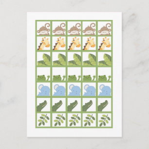 Marqueurs de cartes de bingo Safari Jungle Animaux