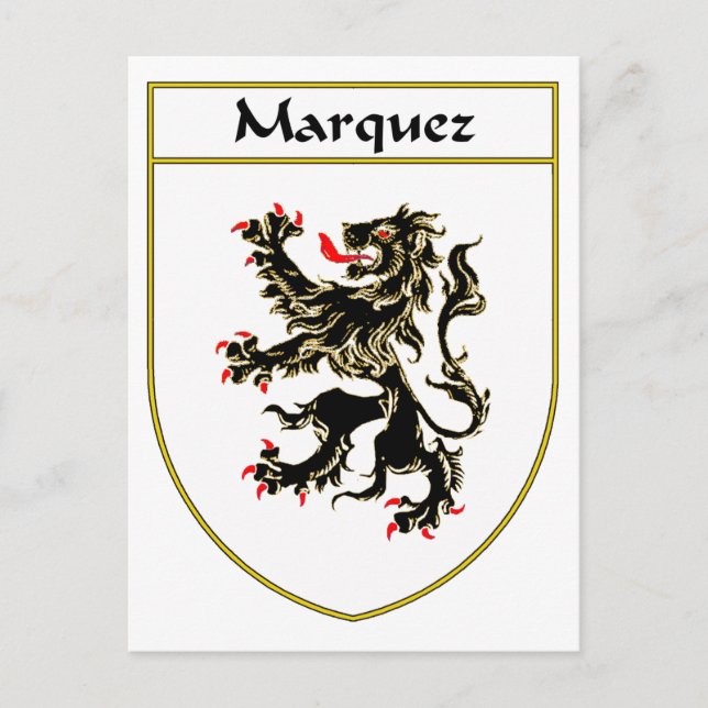 Marquez Coat of Arms/Family Crest Postcard (Front)