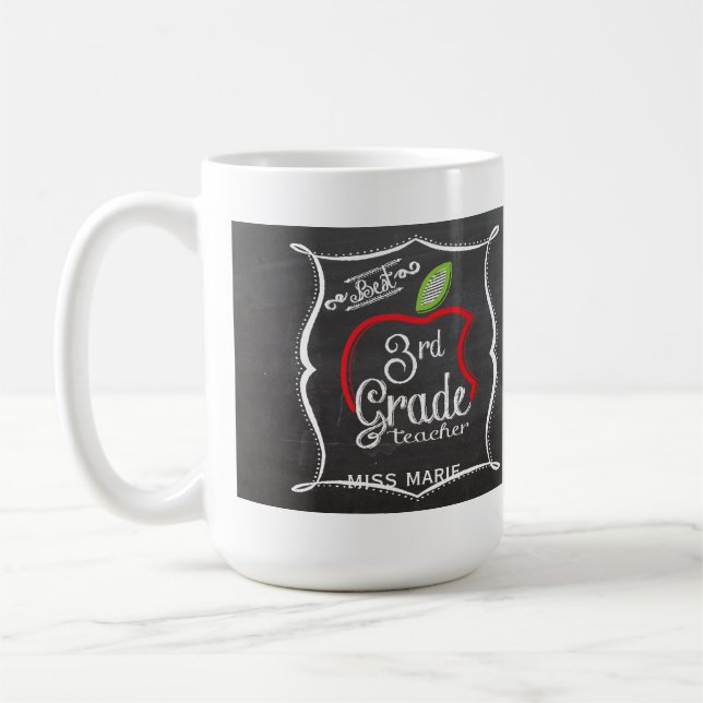 Marquez la 3ème tasse de café personnalisée par | (Gauche)