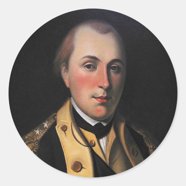 Marquis de Lafayette Classic Round Sticker (Front)