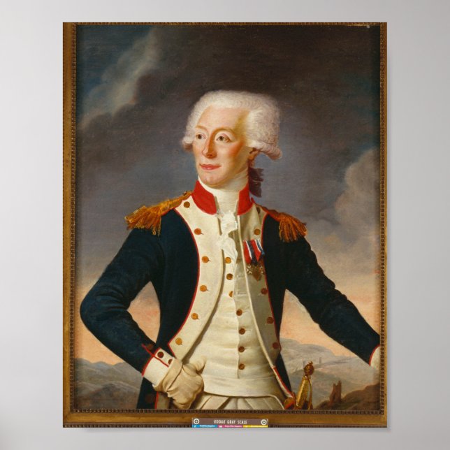 Marquis De Lafayette Portrait Poster (Front)