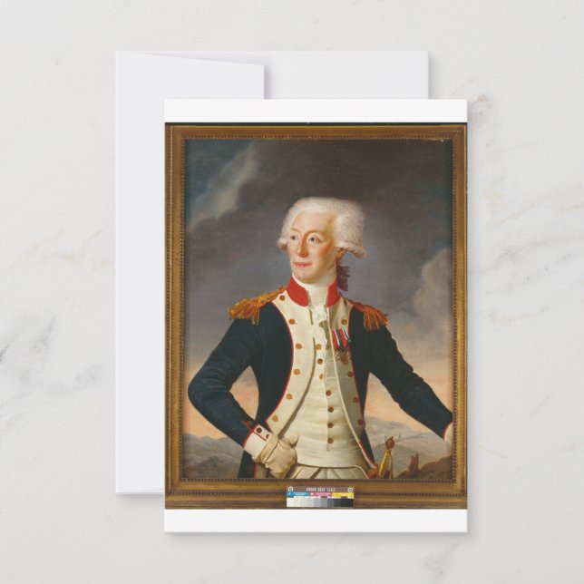 Marquis De Lafayette Portrait Save The Date (Front)