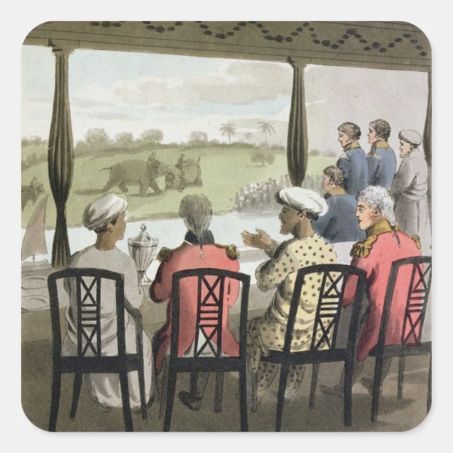 Marquis Wellesley and his Suite, at the Nabob of O Square Sticker (Front)