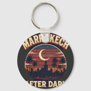 Marrakech After Dark Retro Vintage Morocco T-Shirt Keychain
