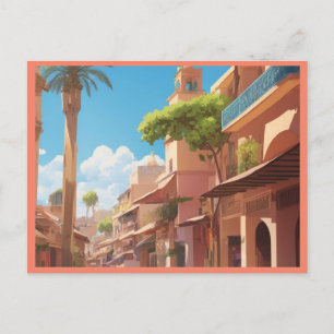 marrakech ai painting art postcard