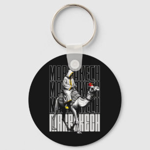 Marrakech Camel Sunset Morocco Flag Marrakesh Love Keychain