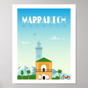 Marrakech city morocco poster