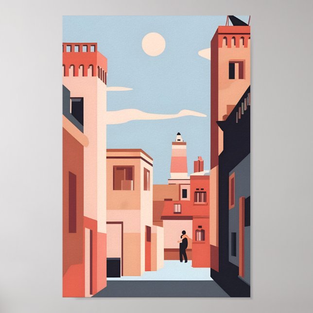 Marrakech Elegance 4K Landscape Cityscape  Poster (Front)