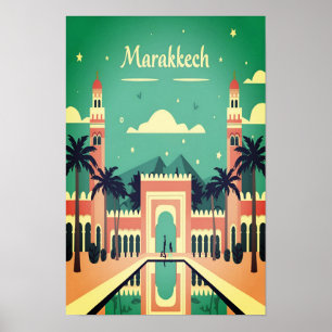 Marrakech en effervescence : Poster d'art mural