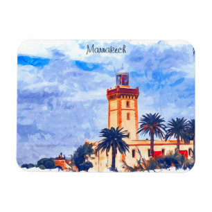 Marrakech Morocco Mosque Travel Magnet