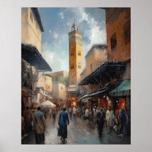 Marrakech Morocco Painting Art Print Poster
