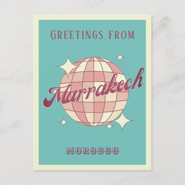 Marrakech Morocco vacation retro Postcard (Front)