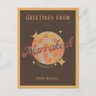 Marrakech Morocco Vintage Retro Postcard