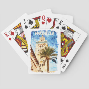 Marrakech Morocco Vintage Travel Playing Cards