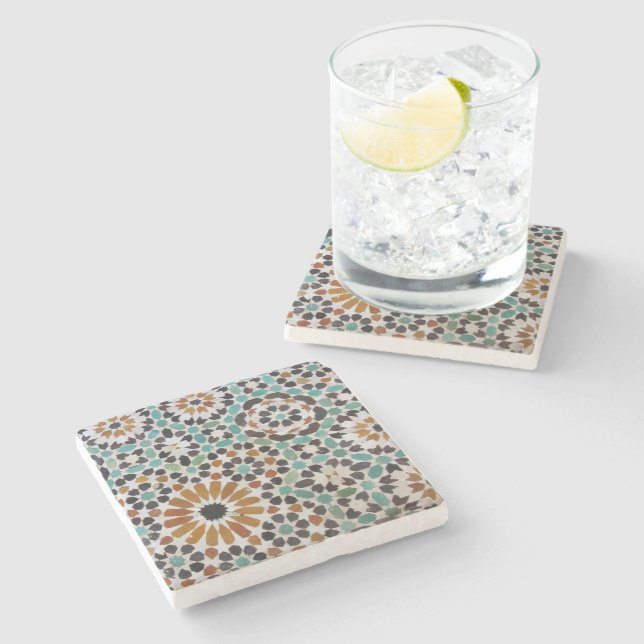 Marrakech mosaic stone coaster (Side)