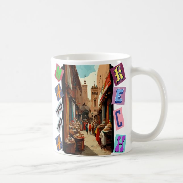 Marrakech Souk Serenade: A Journey Through Time an Coffee Mug (Right)