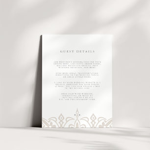 Marrakesh Guest Details Card   Linen Greige