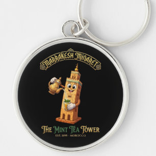 Marrakesh Minaret Mint Tea Tower Vintage Morocco Keychain