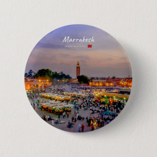 Marrakesh, Morocco - Jemaa el Fnaa Square 2 Inch Round Button