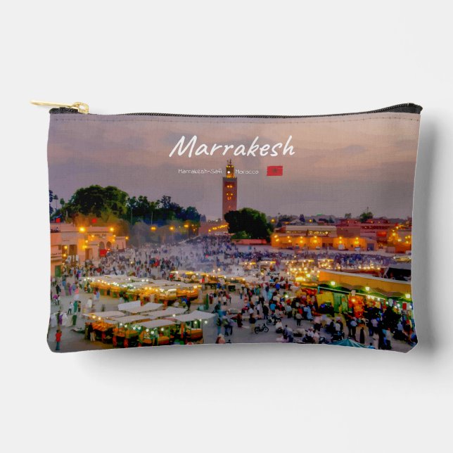 Marrakesh, Morocco - Jemaa el Fnaa Square Accessory Pouch (Front)