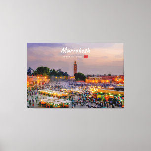 Marrakesh, Morocco - Jemaa el Fnaa Square Canvas Print