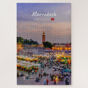 Marrakesh, Morocco - Jemaa el Fnaa Square Jigsaw Puzzle