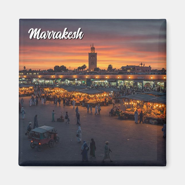 Marrakesh Morocco Travel Magnet (Front)