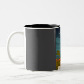 Marrakesh Morocco Vintage Minimal Retro Travel Pos Two-Tone Coffee Mug