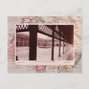 Marrakesh  palace courtyard postcard