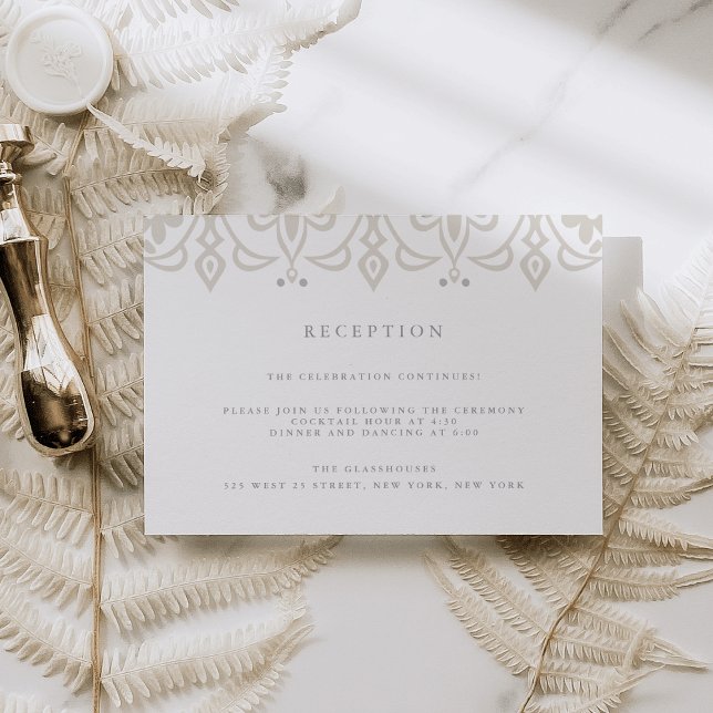 Marrakesh Reception Card | Linen Greige (Creator Uploaded)