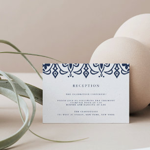 Marrakesh Reception Card   Navy
