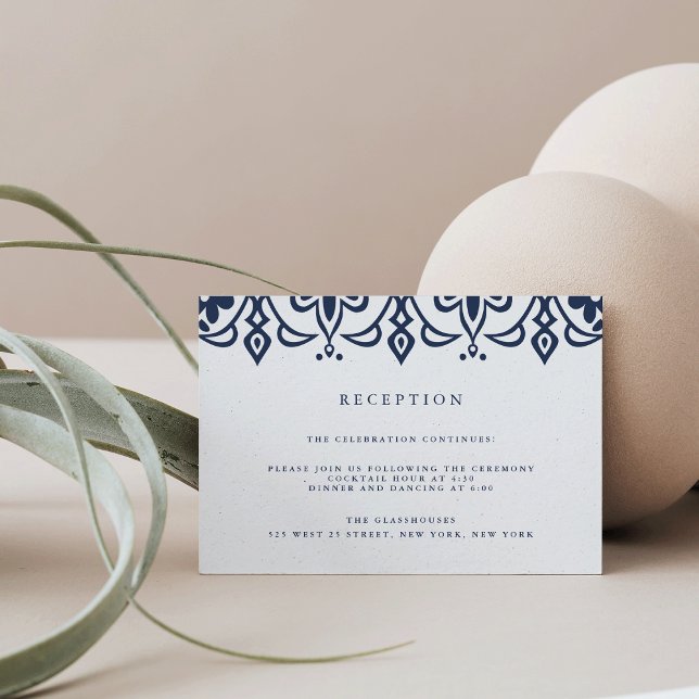 Marrakesh Reception Card | Navy (Creator Uploaded)