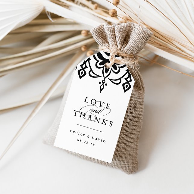 Marrakesh Wedding Favour Tags | Black (Creator Uploaded)