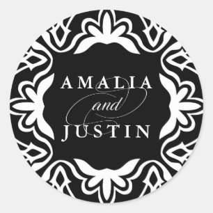 Marrakesh Wedding Sticker   Black