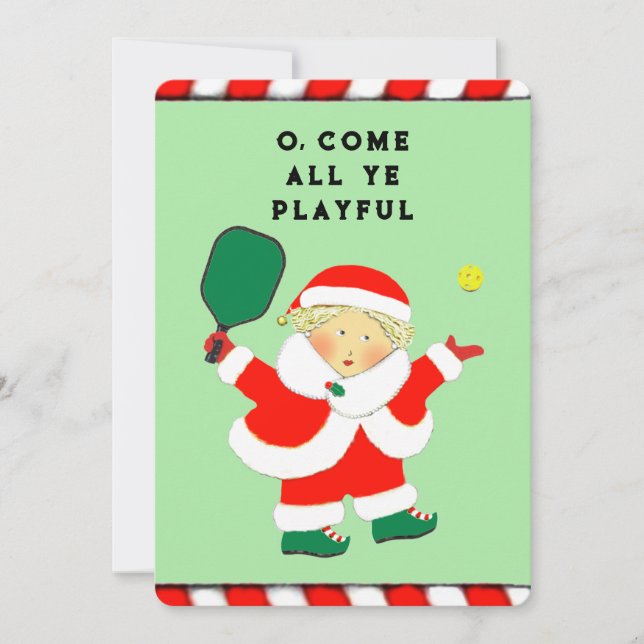 marrant cartes de fin de année de pickleball (Devant)