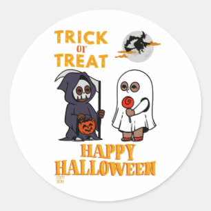 marrant rond autocollant "HALLOWEEN 1"