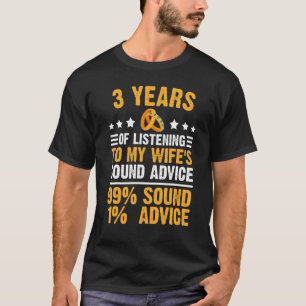 marriage 3 year wedding anniversary for husband T-Shirt