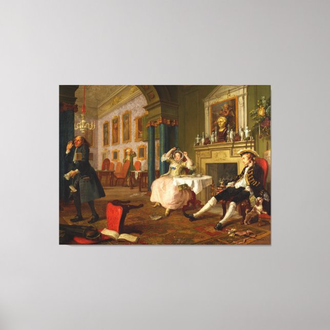 Marriage A-la-Mode: 2, The Tête à Tête (c1743) Canvas Print (Front)