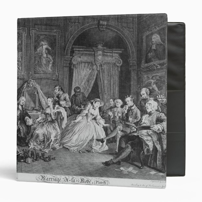 Marriage a la Mode, Plate IV, The Toilette, 1745 Binder (Front/Inside)